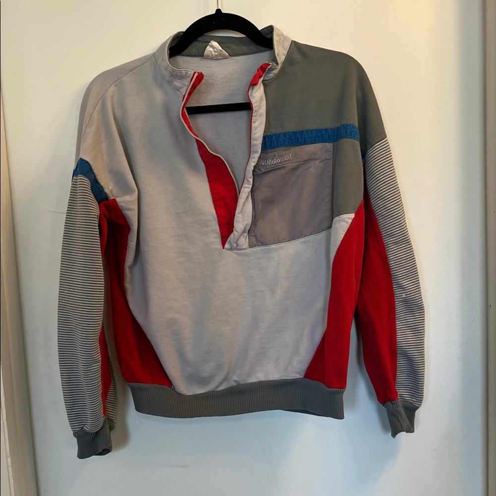 BMW Motorrad Colorblock Zip Pullover - Gray, Red & Blue